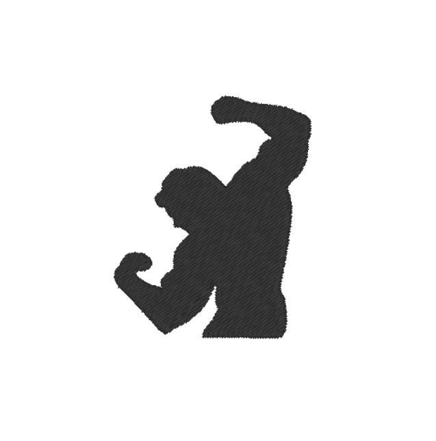 Muscle Man Gym Silhouette